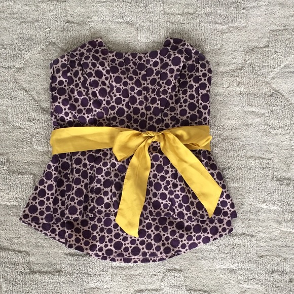 Anthropologie Tops - Anthropologie “Maeve” Polynya Corset Peplum Top